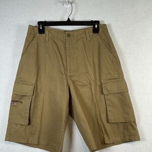 Polo Jeans Co Ralph Lauren Kids Khaki Cargo Shorts Tan Cotton Size 20 NWT